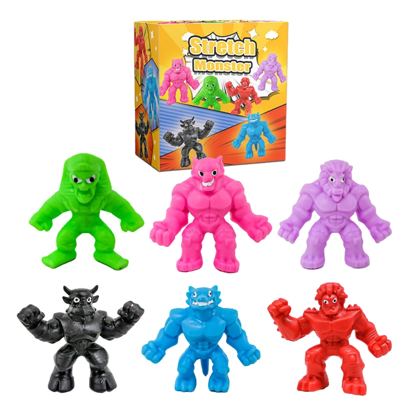 TPR Soft Glue Monster Shape Squeeze Toy Stretch Shrink and Shift Decompression Pinch Stress Relief Toys