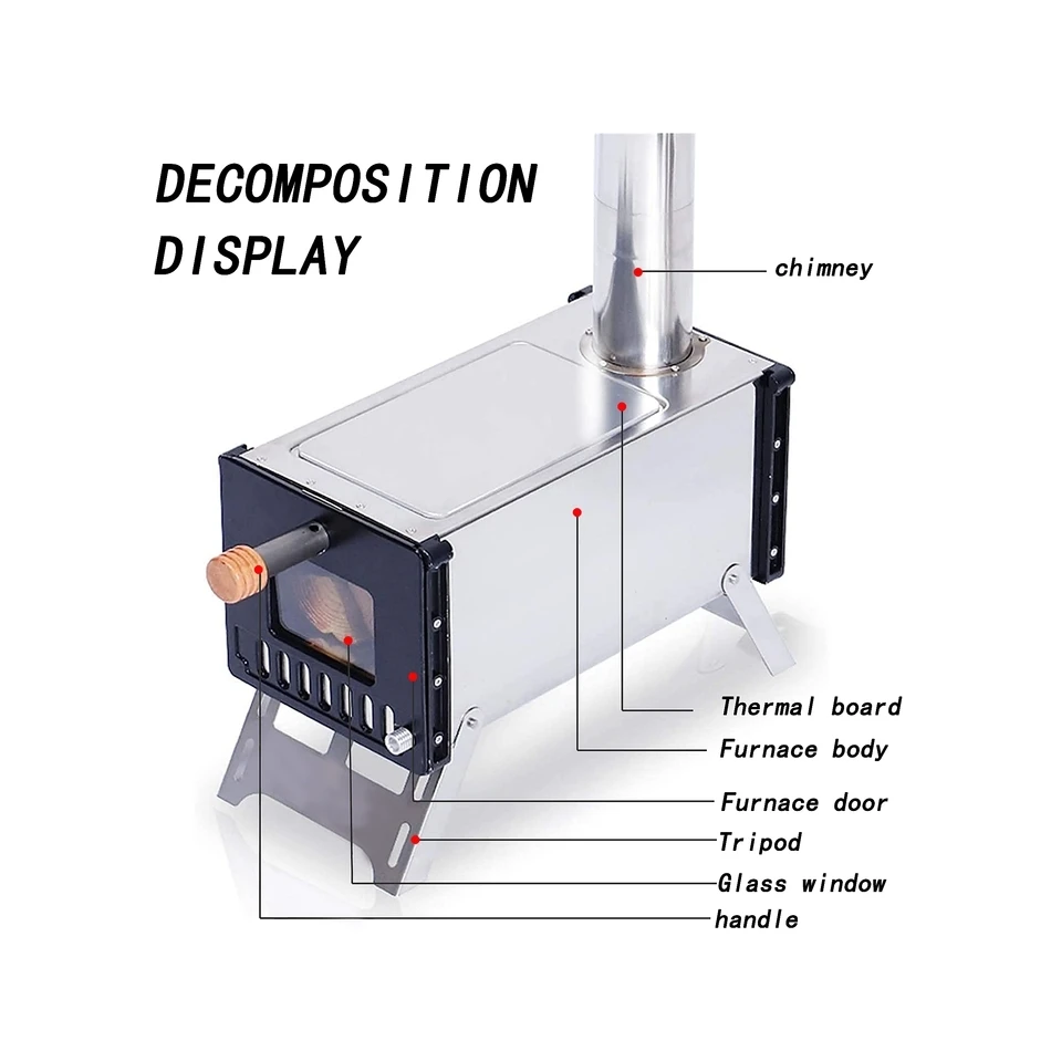 2022 Newest Product Portable Bbq Grill Camping Stove Portable New Hot Indoor Wood Burning Stove