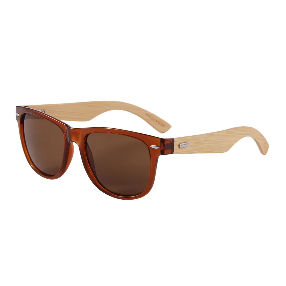 Custom Logo Wooden Sunglasses UV400 Lenses High Quality Men for Driving Traveling Blue White Gold Red Pink Transparent PC