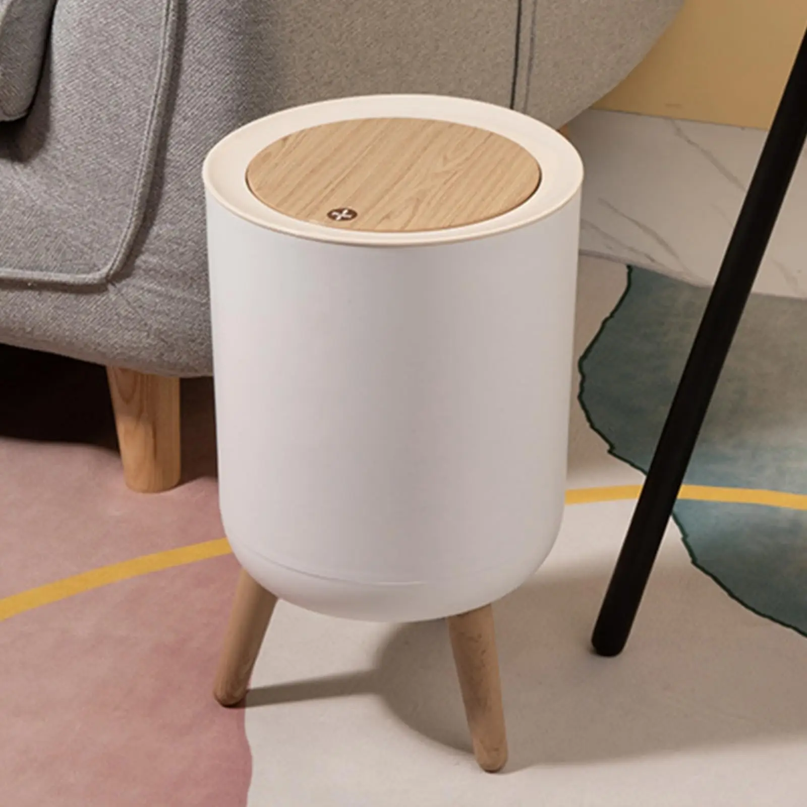 Wastebasket Dustbin Garbage Can Recycle Bin Plastic Mini Trash Bin For Home Bathroom Living Room Kitchen