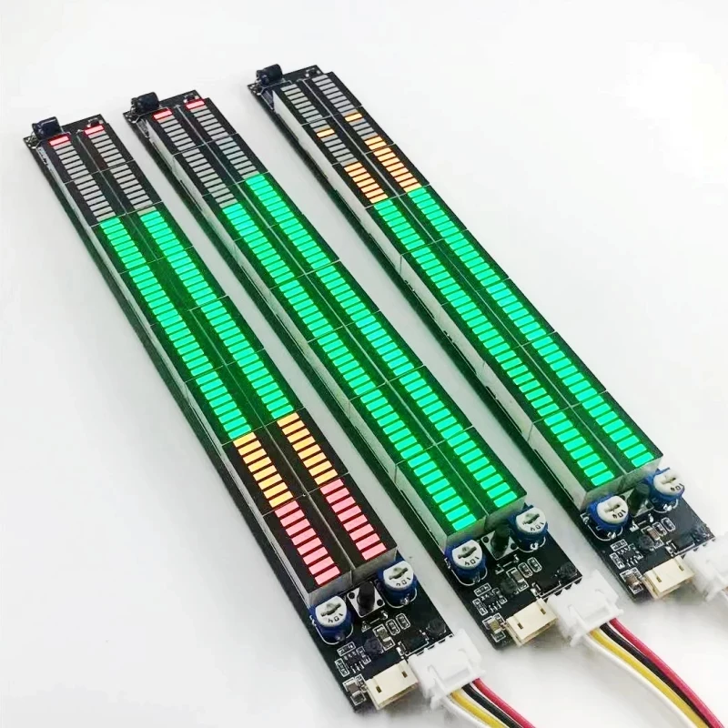 DC 6-30V Stereo Music Spectrum LED light Audio Level Indicator 12V 24V Amplifier VU Meter for Car player Light Atmosphere Lamps