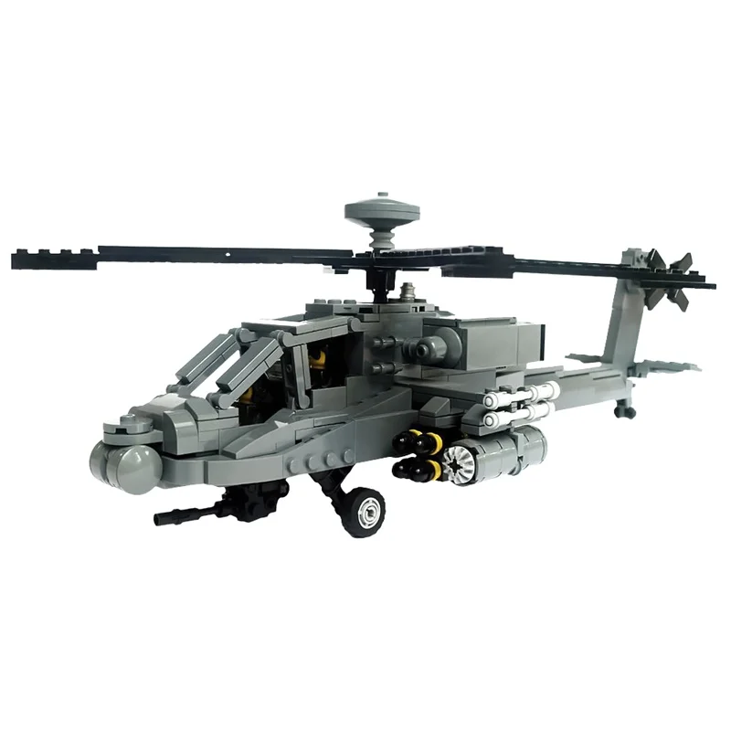 Военный Боевой вертолет GoldMoc MOC-154144 AH-64D боец игрушки наборы строительных блоков