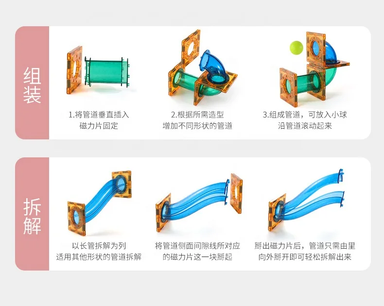 Sell high-quality Race Track Construction Magnet Building Block Game 3D Educational Magnetic Tiles Jigsaw Puzzle Toy