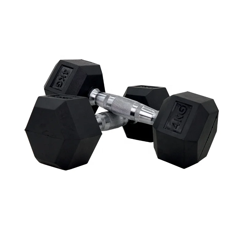 Factory Supply Gym Equipment Weight Lifting Hex Rubber Dumbbells Fitness Equipment with Low Price for Sale