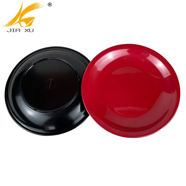 double color melamine round  plate wholesale melamine dinner plate custom color