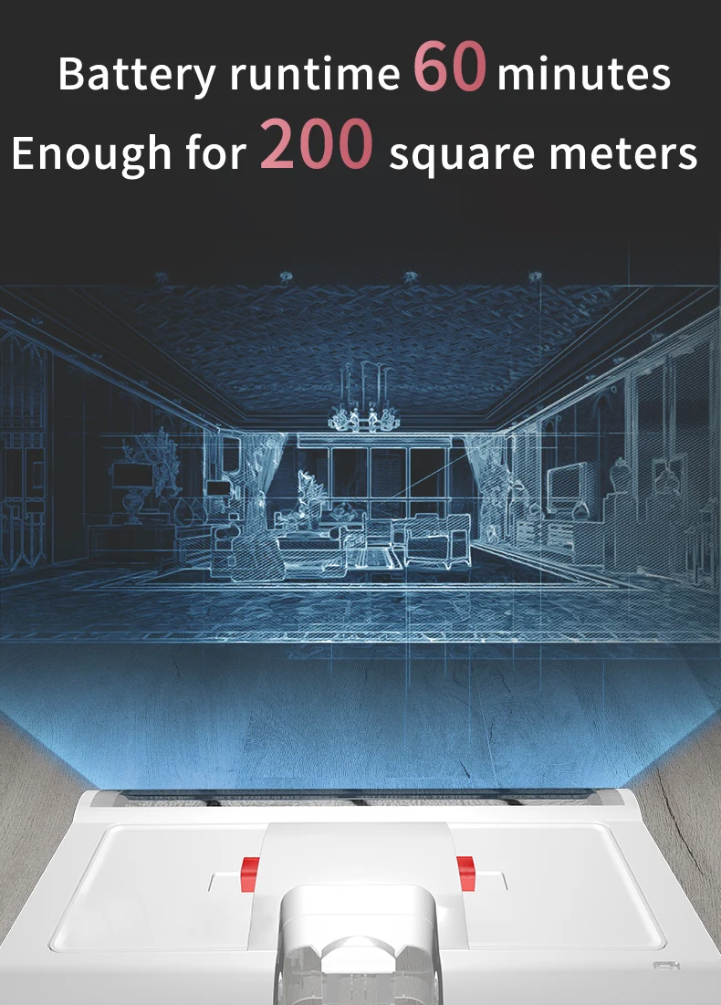 LANJI OEM LJ-GL01 Handheld Cordless Rechargeable Electric Stick Household Wet and Dry Floor Mop