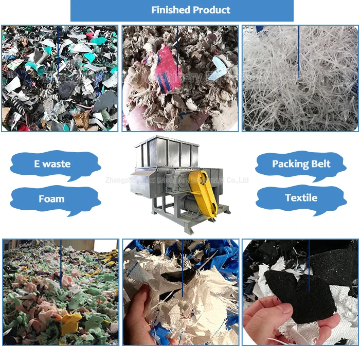 Metal Castings And Punched Components Shredder Chemical Barrels Single Shaft Shredder For Hospital Waste Recycling Machine