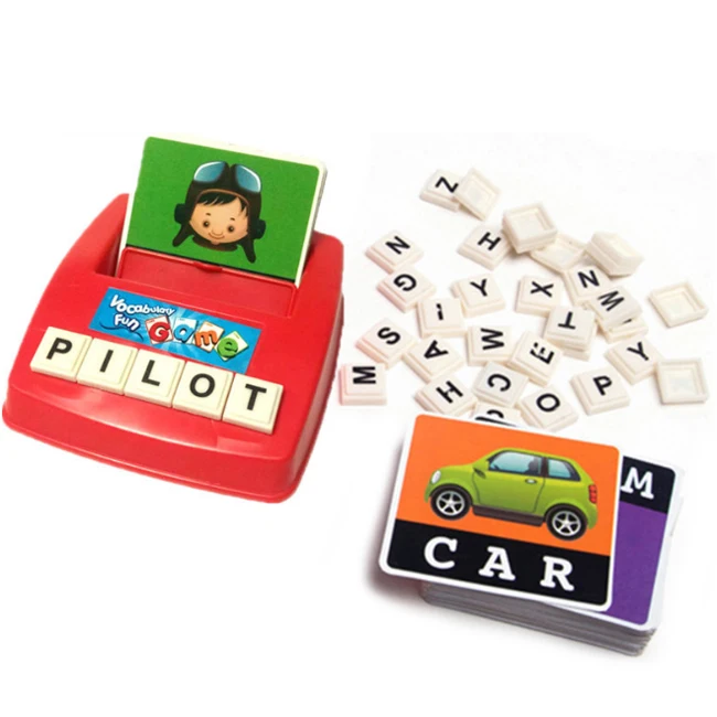 Preschool Educational Toys English Word Learning Letter Matching Spelling Games Board 2 to 4 Years Unisex EN71