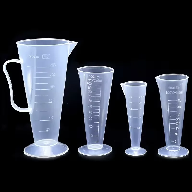 Factory Supply High Quality Lab 50ml PP Plastic Conical Measuring Cup