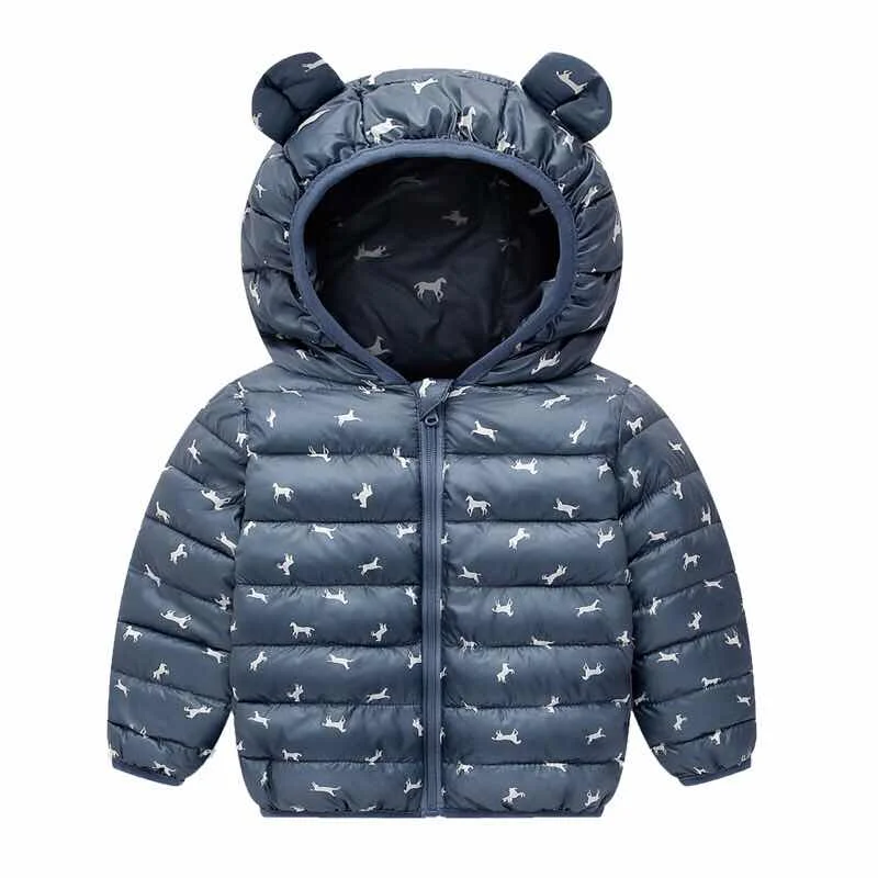 Детский хлопковый костюм Ear, детское утепленное пуховое пальто, цветная теплая куртка для младенцев