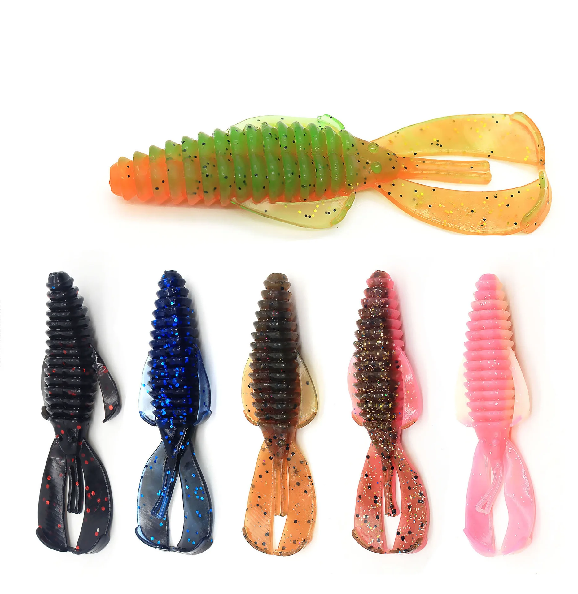 Wholesale high quality 8cm/12cm shrimp soft worm saltwater soft plastic lures Crawfish crayfish Cambarus Soft fishing Lure