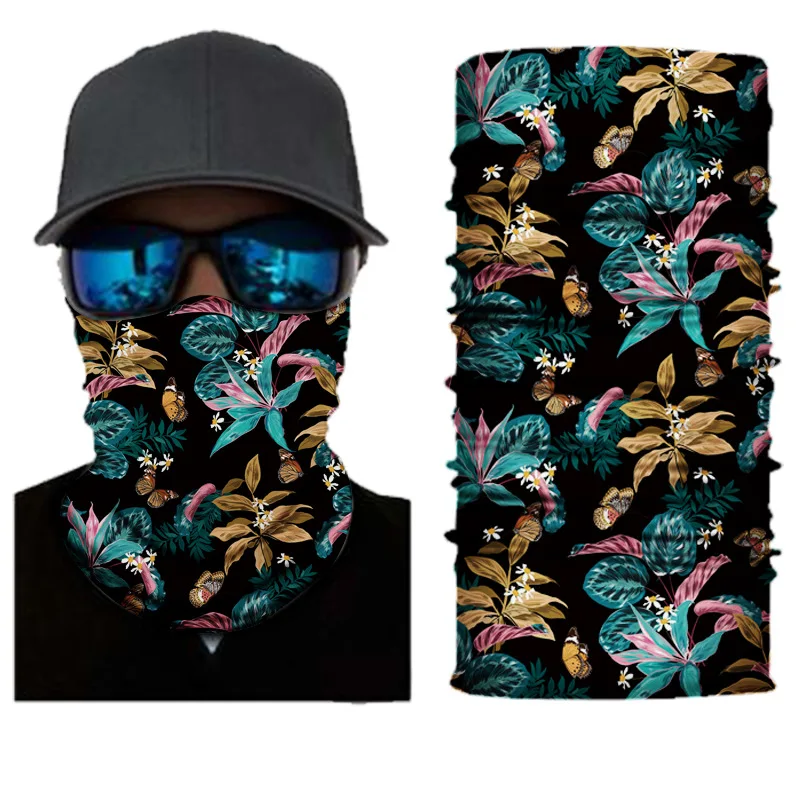 Wholesale Fish Patterns Shield Face Cover Fishing Themed Seamless Neck Gaiter Multifunctional Tube Bandana