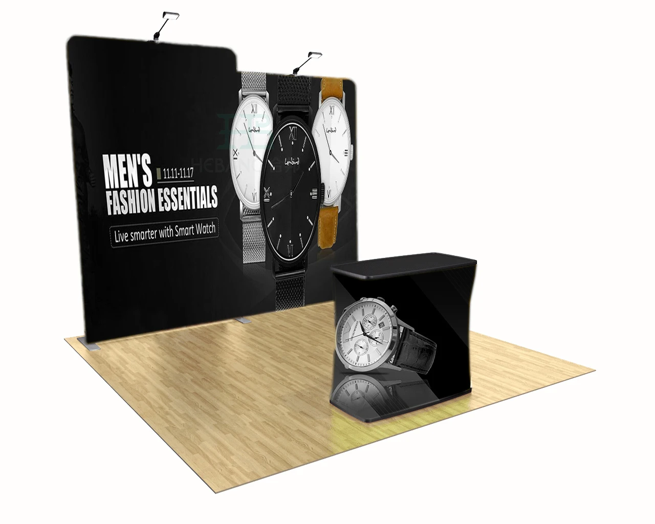 Backdrop Banner Tension Fabric 10X10 Trade Show Aluminium Exhibition Stall For Display