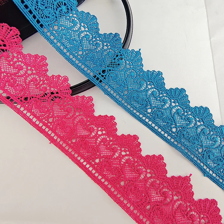 Factory custom chemical lace fabric embroidery lace for clothing guipure trim