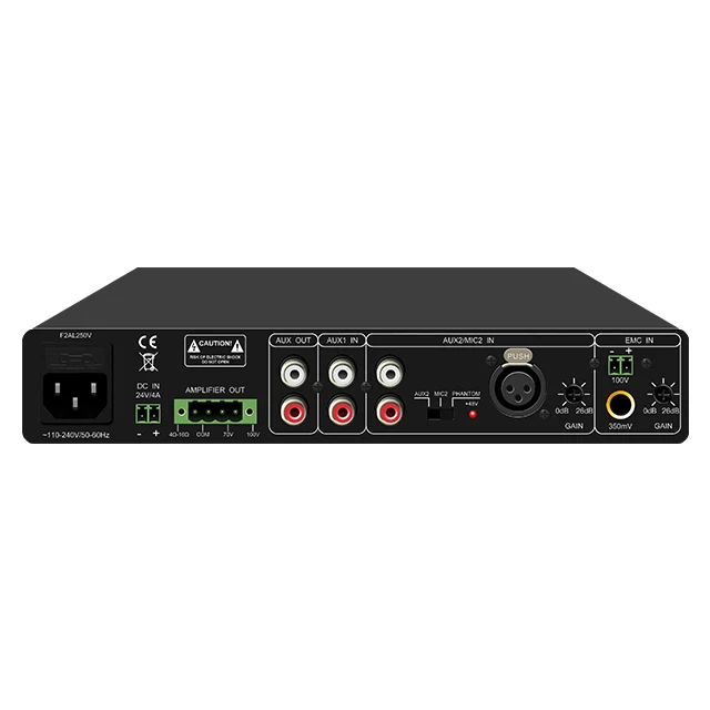 PA System Solution 35w 60w 70v 100v 4ohm 8ohm 16ohm Class D Sound 1U Digital Power Amplifier