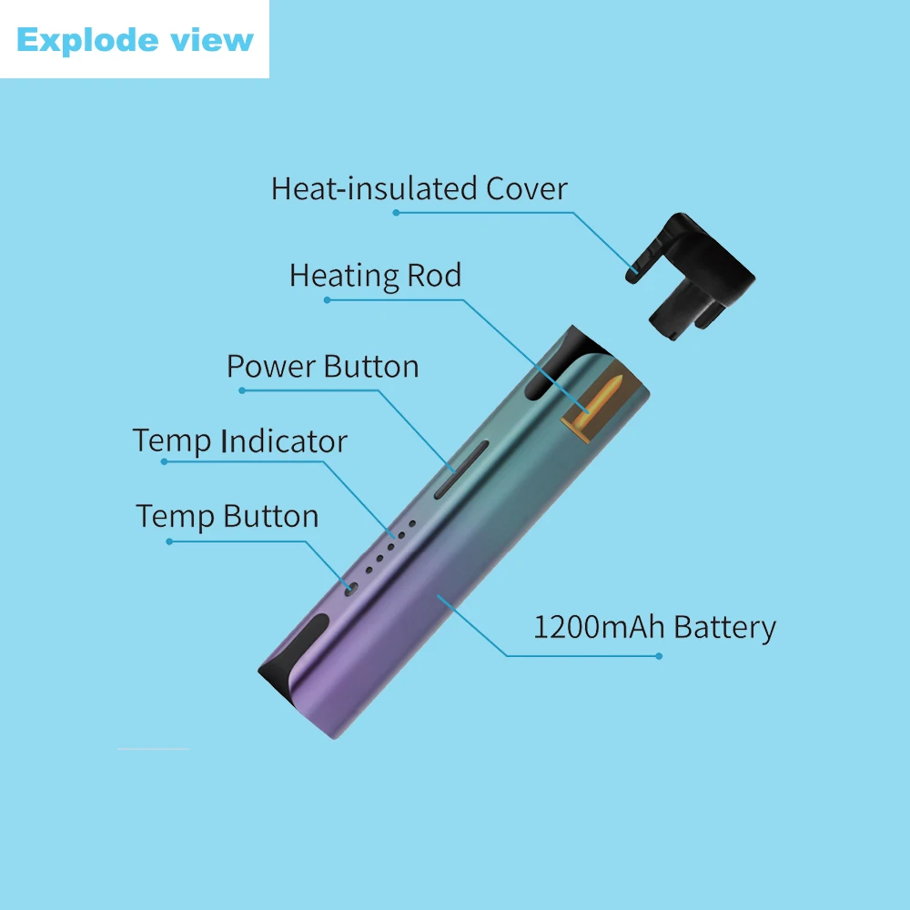 
NEW heating not burn smoke free Hitaste Q2 Heated Tobacco Product for tobacco sticks 