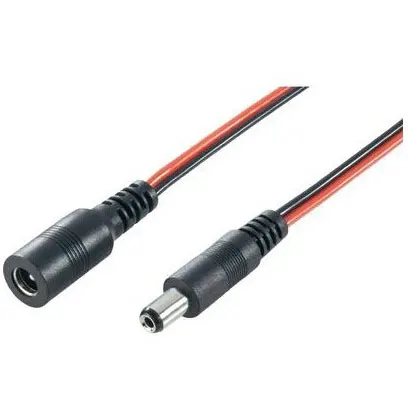 wire manufacturers 2 pin 2.5 2.5mm dc5521 5521 5.5mm x 2.1mm 5.5x2.1 male to male jack plug connector extension dc power cable