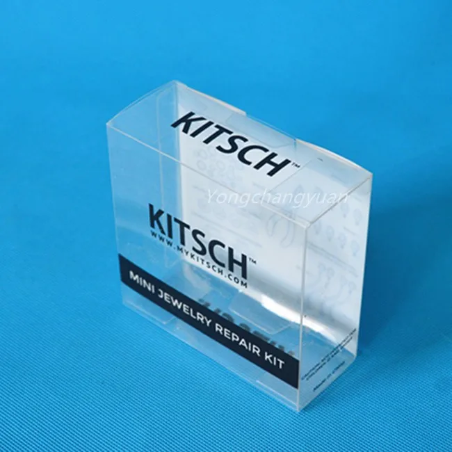 Customize transparent pet clear plastic folding boxes for cell phone accessories