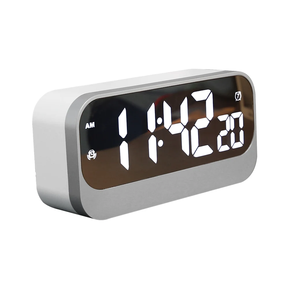 iMSH LED17202 Digital alarm clock table bedside desktop LED light large display square LED digital alarm clocks