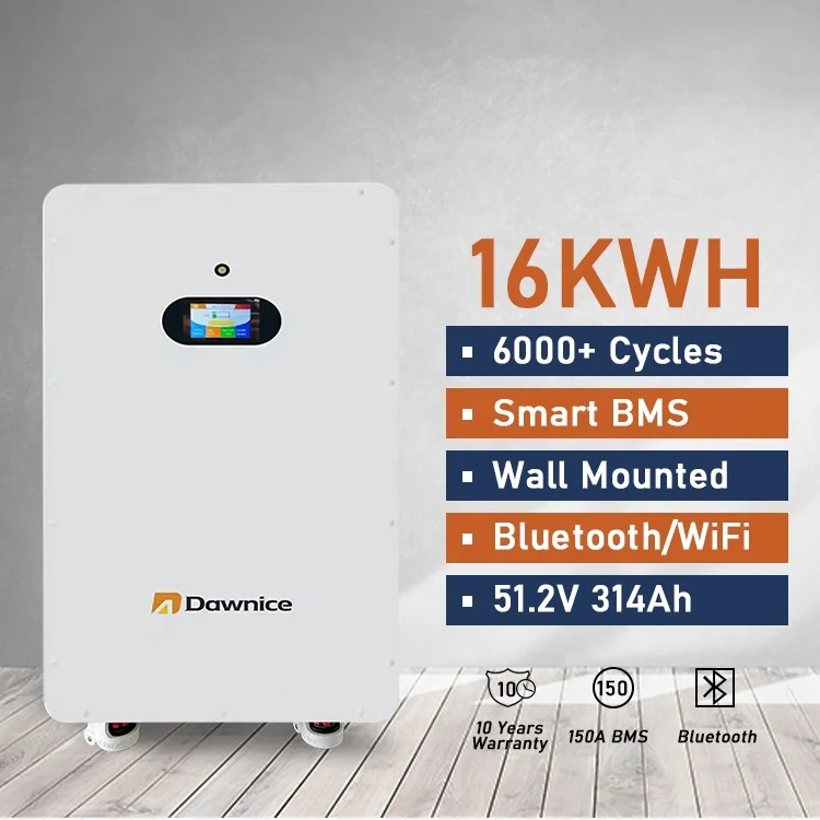 Dawnice 10kWh Power Wall Mounted Lithium Battery LiFePO4 200ah 48V 51.2V 100Ah 314Ah Battery With Bluetooth and WiFi