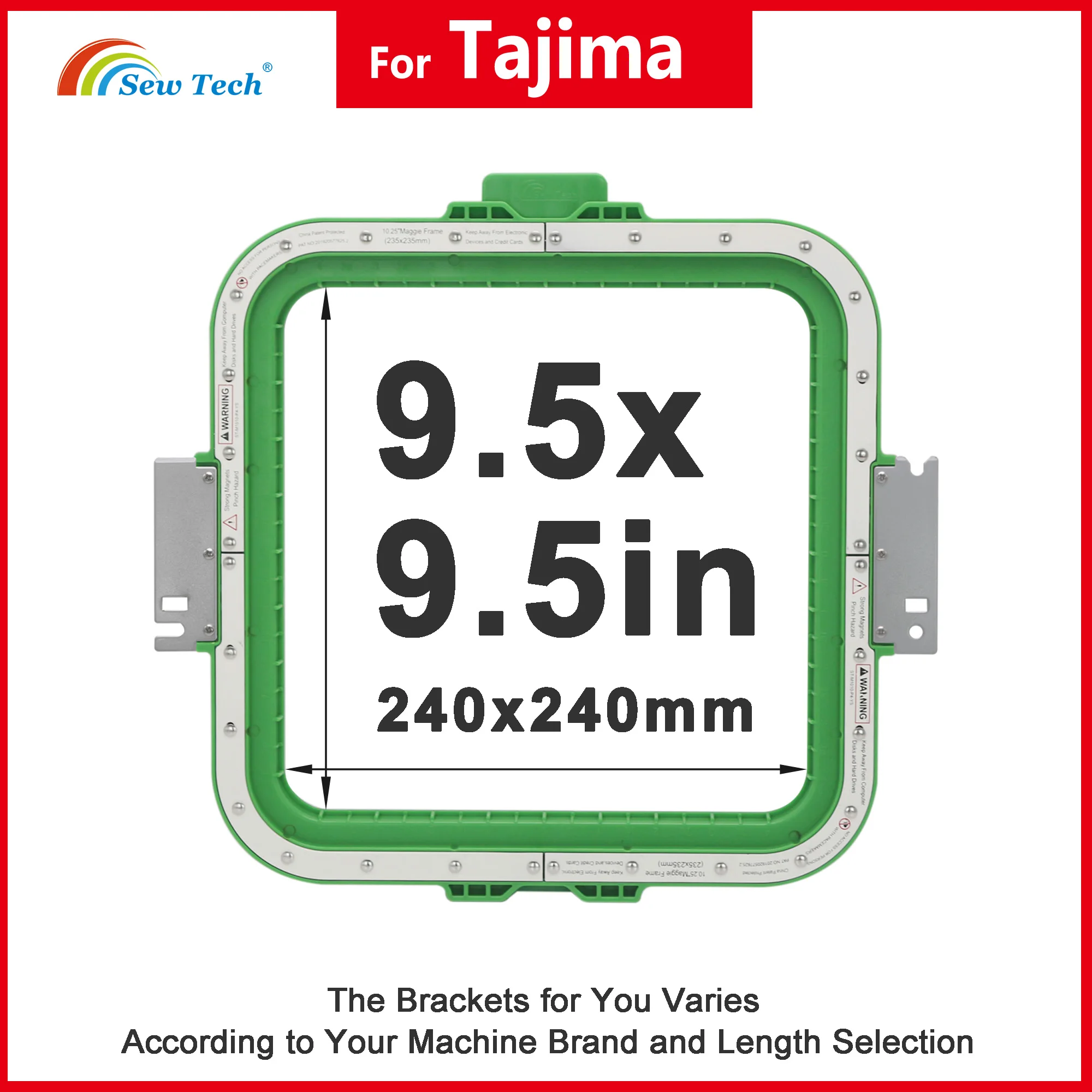 Горячая распродажа магнитная вышивальная рамка Tajima Mighty для вышивальной машины TFMX-C1501