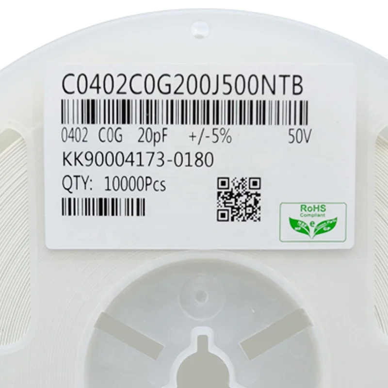
SMD ceramic capacitors 20P 50V C0G/NPO 0402 Passive Components C0402C0G200J500NTB Chip capacitors Original 