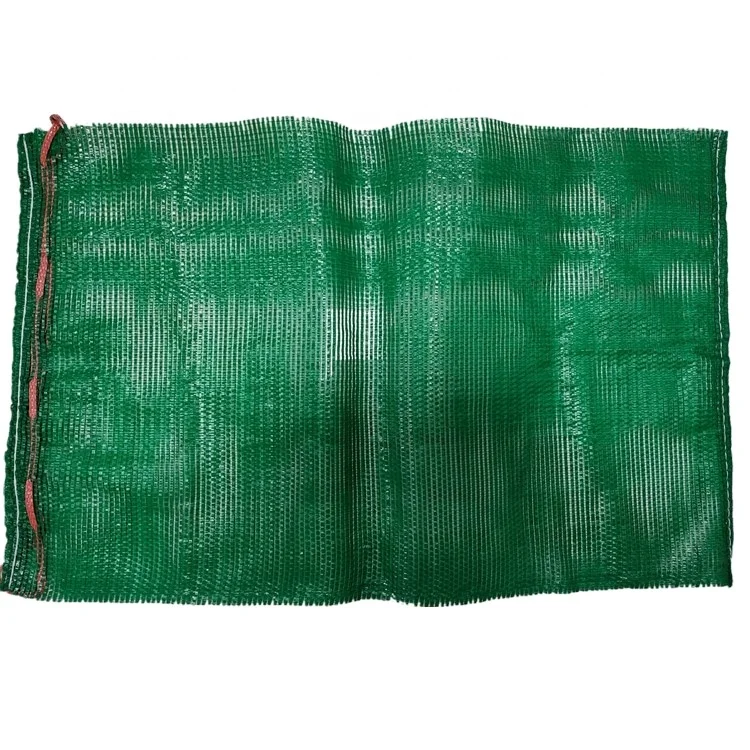 Customized size logo design color plastic pp mesh bag for onion potato vegetable fruit sacking net leno bags