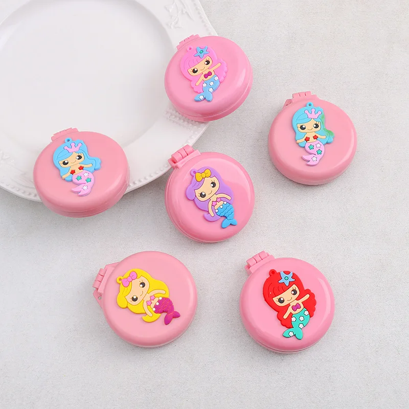 Hot Sales Fashion Mini Portable Folding Pocket Hair Brush Makeup Mirror Travel Hair Combs