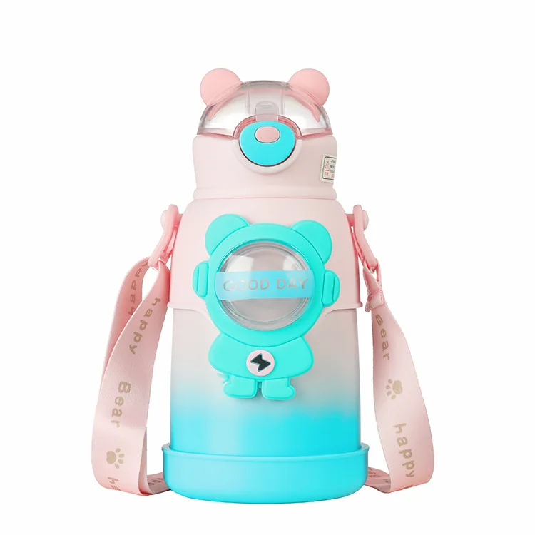 500ml Large Stainless Steel Insulated Water Bottles , Student Water Jug with BPA Free Spout Lid