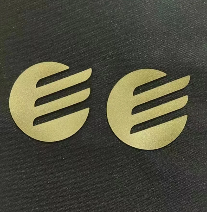 Custom gold foil Label 3D silicone logo heat transfer sticker