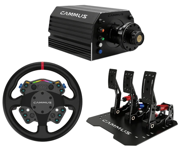 CAMMUS GT2 Bundle Sim Driving Racing Simulator Direct Drive Steering Wheel Gaming Pedals for PC