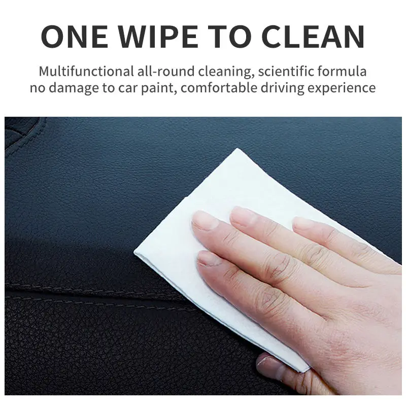 Wholesale Household 30Pcs Moist Car Interior Glass Cleaning Wet Wipes For Car Drink Holder