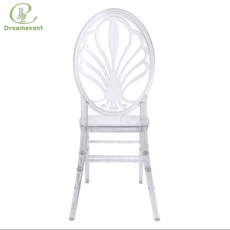 Новый дизайн, Штабелируемый прозрачный акриловый стул призрака из смолы Тиффани, Свадебный пластиковый стул для продажи