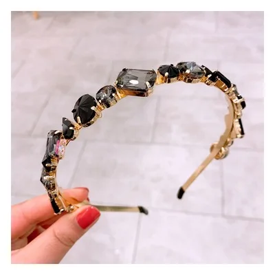 wholesale newest 2021 luxury crystal headband fashion rhinestone headband bandana for women bling headband LSHB001