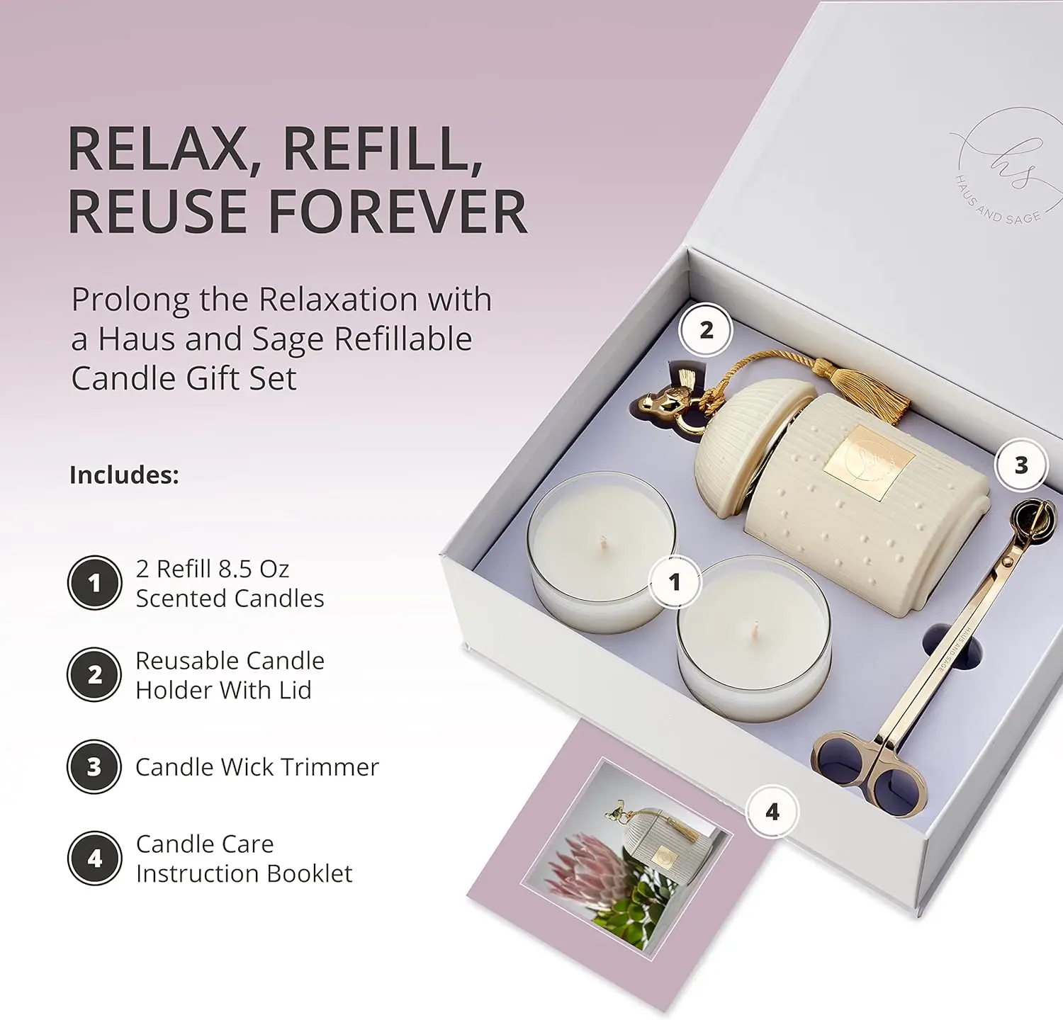 C&H 2024 best candle gift set with customizing scent fragrance aroma perfume ceramic candle