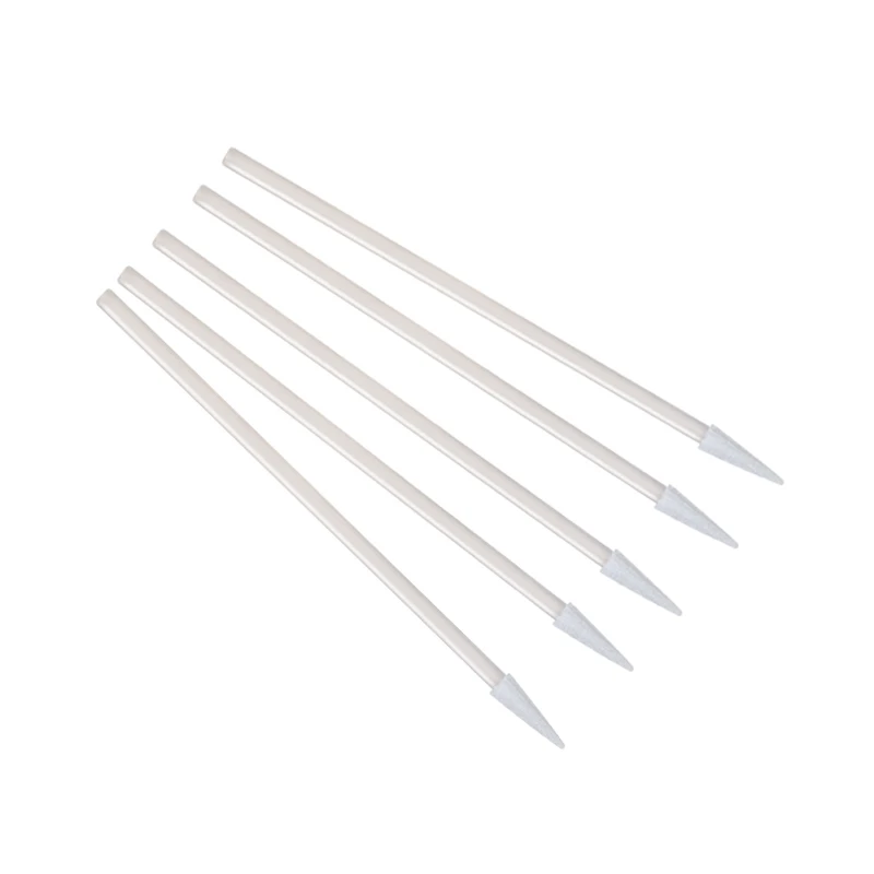 Transparent Esd Antistatic Handle Mini Head Tip Disposable Lint Free Industrial Cleaning Cleanroom Foam Pointed Swab Stick