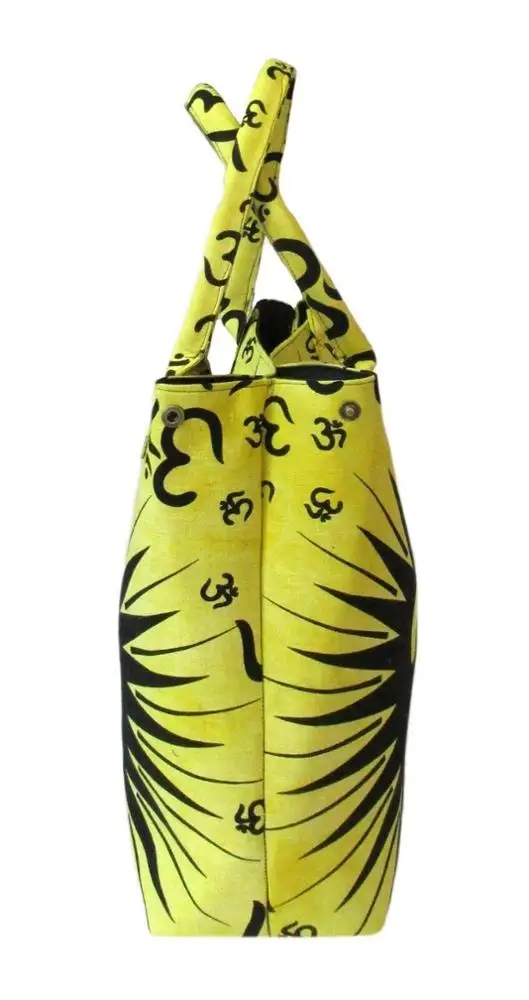 Cotton Beautiful Bohemian Ethnic Art Handbag Ladies Fashionable Purse Zipper Button Closures Two Shoulder Throw Chain