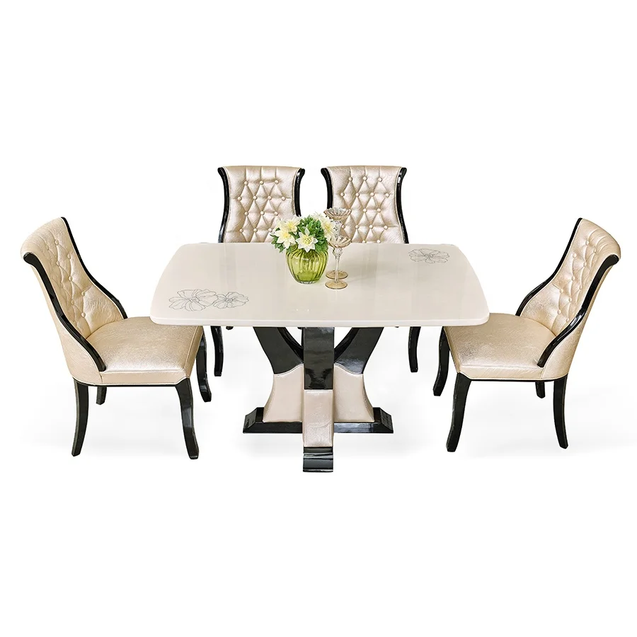 High quality dining room set dinner table and chairs classic wood dining table sets luxury antique restaurant table