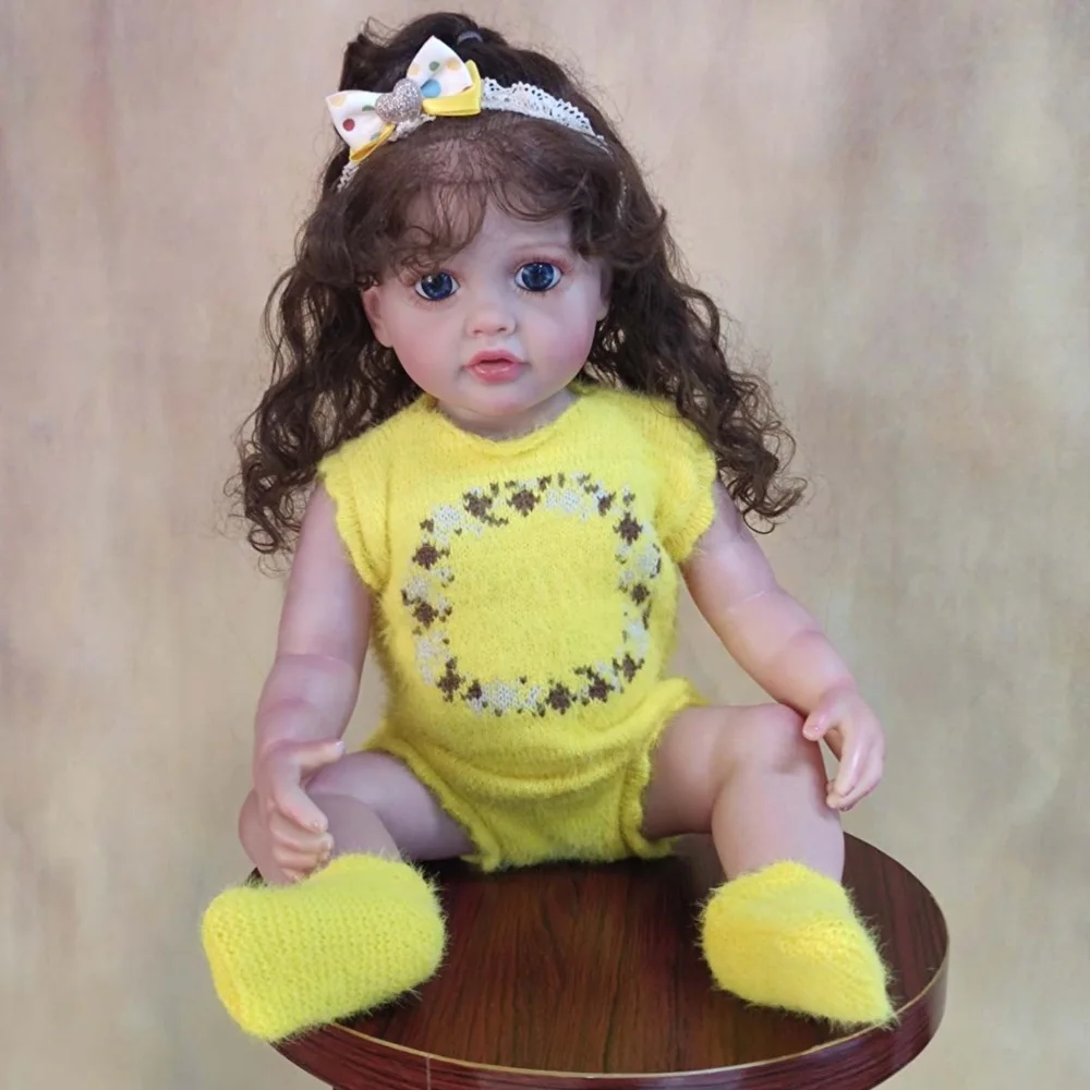 New 22 Inch Betty Soft Reborn Baby Doll Silicone Washable Bebe Reborn Doll Girl Child Toy Nursing Training Cheap Reborn Dolls