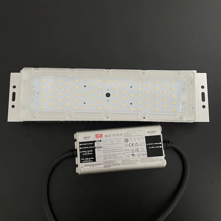 250x74mm 72-in-1 120-Degree PC Cover 50W/60W LED PCB Module for Outdoor Lighting