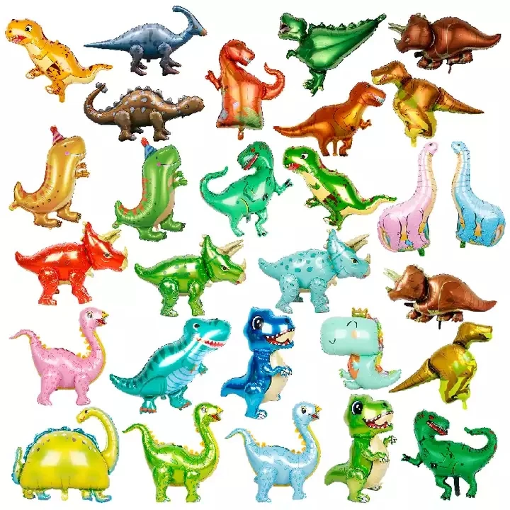 Party Balloons Cartoon Dinosaur Balloon Tyrannosaurus Triceratops Brontosaurus Foil Balloons Baby Inflatable Toys Shower Balls
