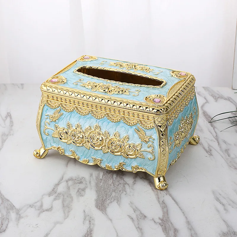 Custom Printed Color Retro Nordic Decorative Home Car  Plastic Storage Napkin Paper Tissue Box Holder Organizer