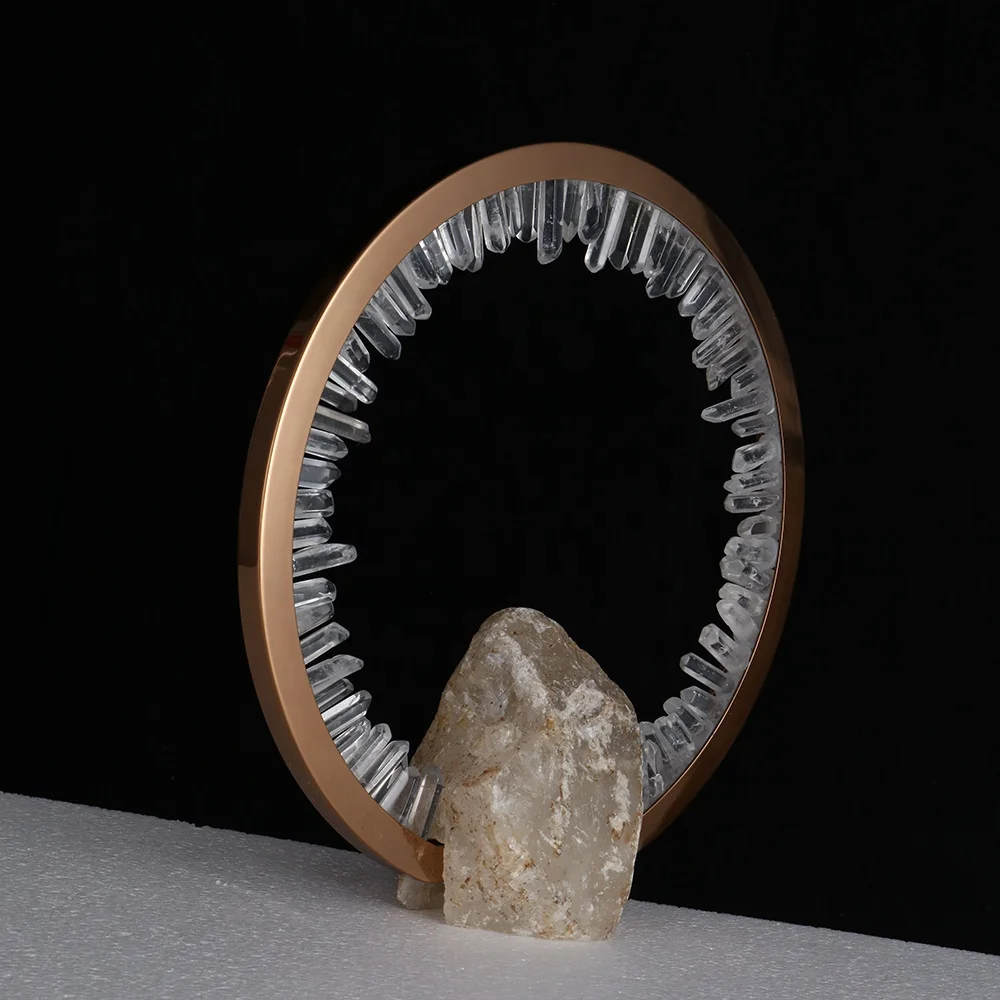 High quality natural stone crystal table lamp bed side reading crystal lamp night lights stone crystal lamps