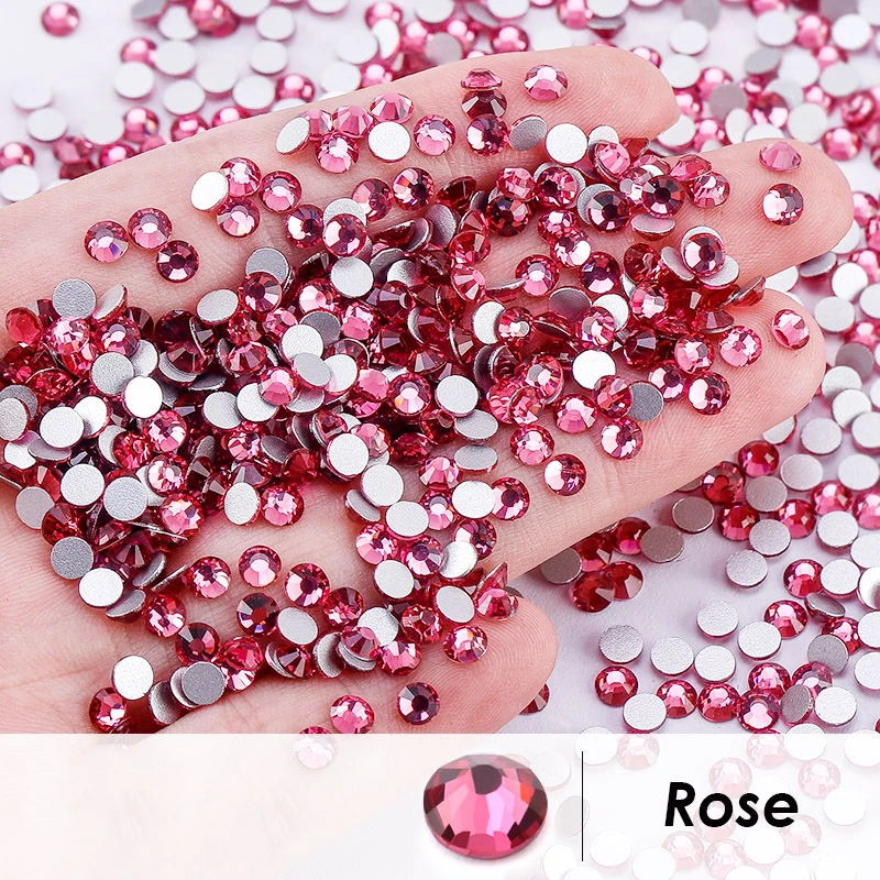 High Index Of Refraction AB Crystal Strass Flatback Glass Crystal Rhinestones For Cloth DIY Crafts And Nail Art