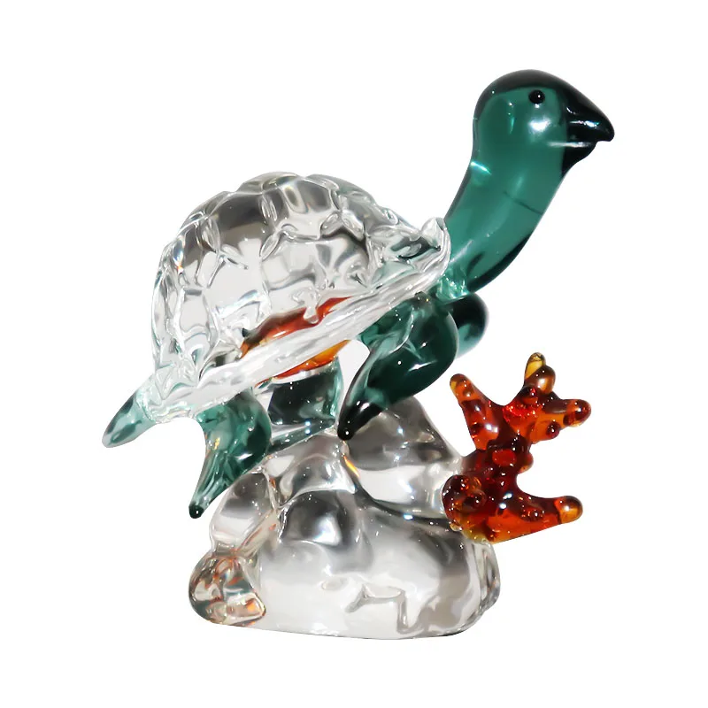 Good Quality Low Price Hand blown antique Murano glass sea animal figurines glass turtle
