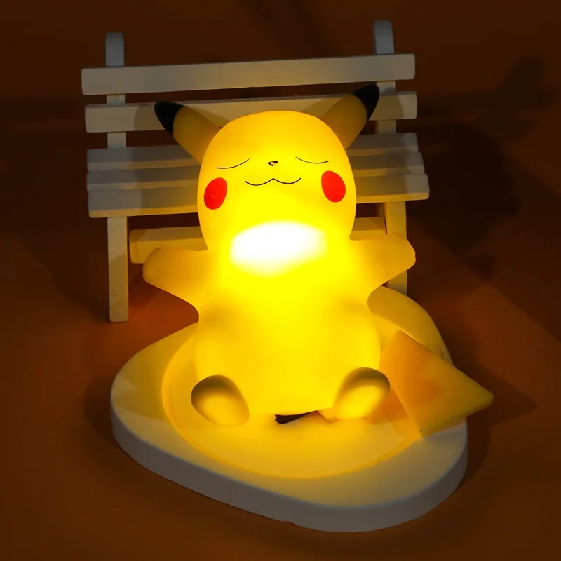 Zealed Hot Sale Touch Switch Control Cartoon Bedside Lamp Sleeping Pikachu Night Light For Home Decoration