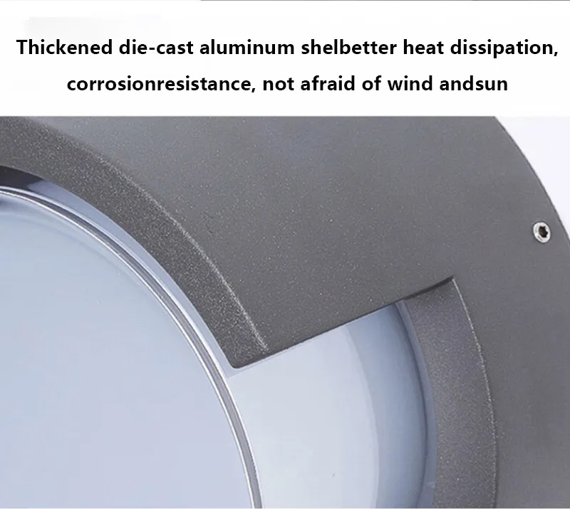 LED square round outdoor wall lamp up and down double head light IP65 waterproof