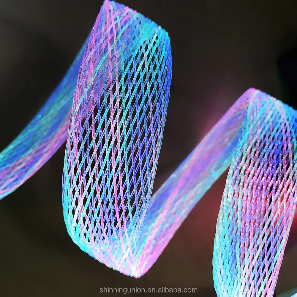 Fiber Optic Mesh 1.0mm x 33 pieces - LED Plastic Optical Fibre Netting Fabric Light Up Ceiling Tree Craft Home Office Decoration