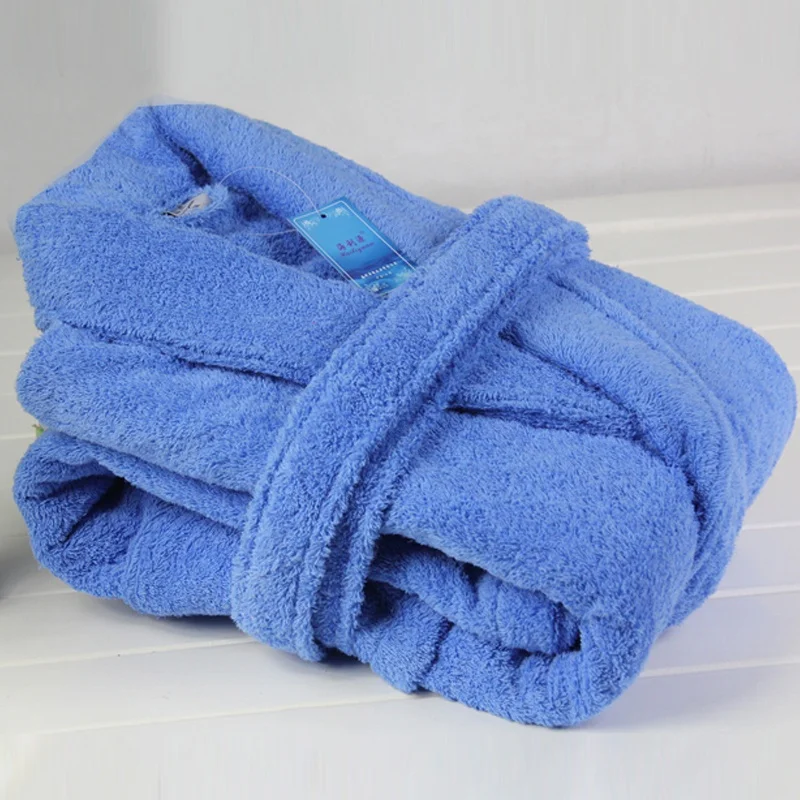 Custom Made Hotel Linen 100% Cotton Terry Bathrobe Unisex Pure Cotton Towel Bathrobe