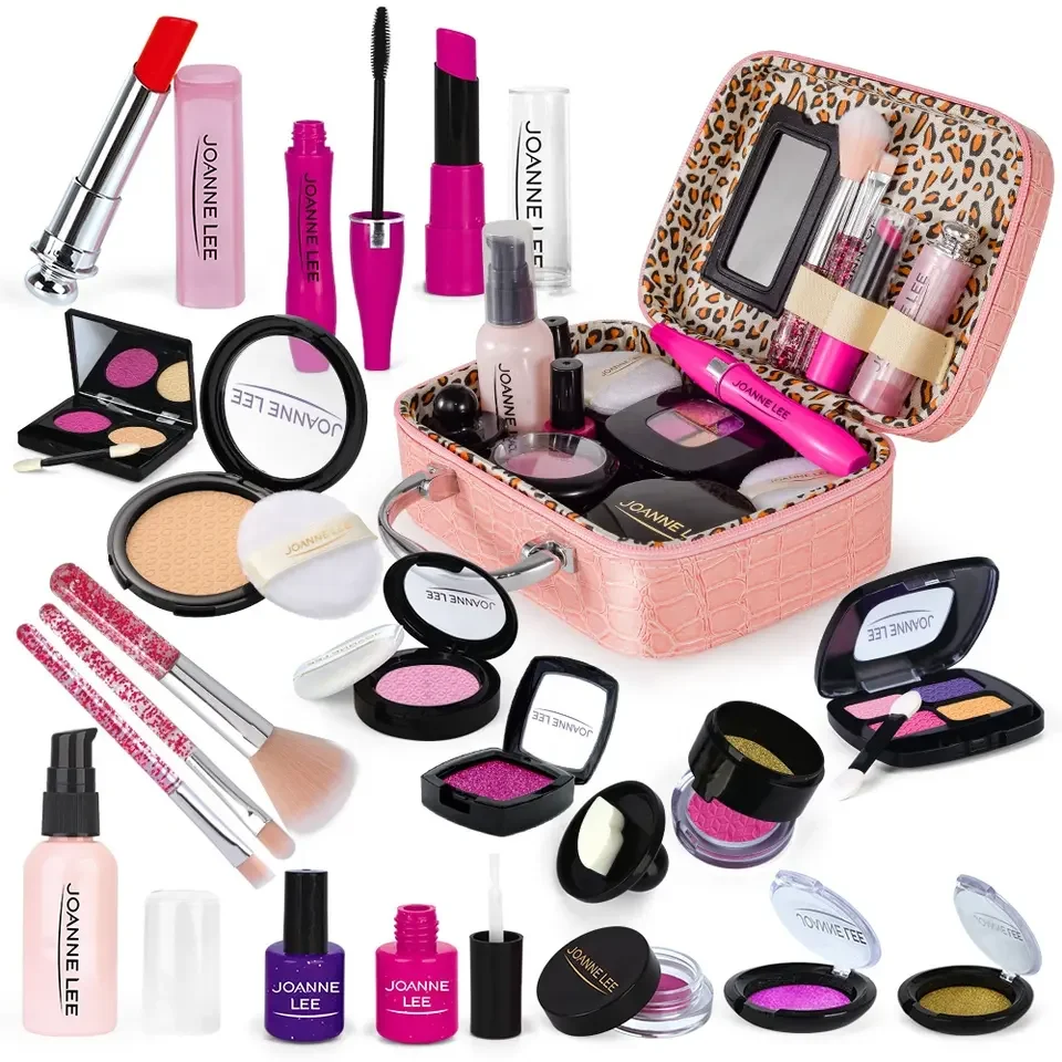 Christmas Girls Popular Simulation Makeup Set for Kids Brush Play House Tools Make up Box Safe Children Gift Toys
